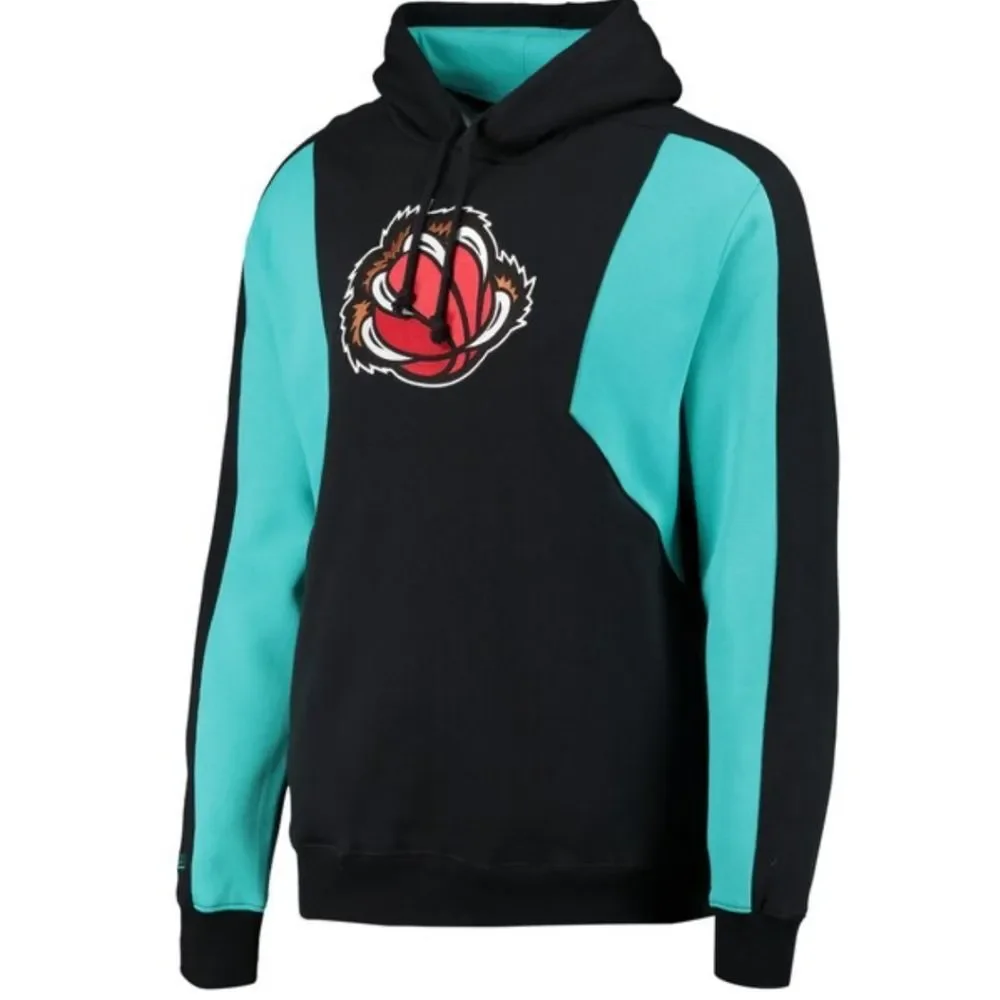 Mitchell & Ness Black and Teal Hoodie Men's